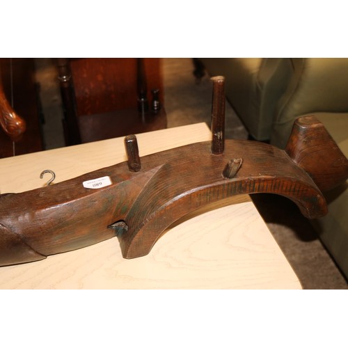 680 - Large wooden oxen yoke