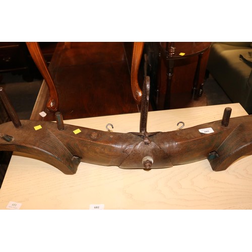 680 - Large wooden oxen yoke