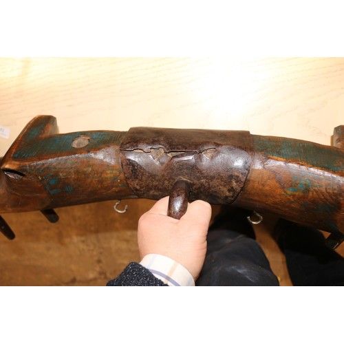 680 - Large wooden oxen yoke