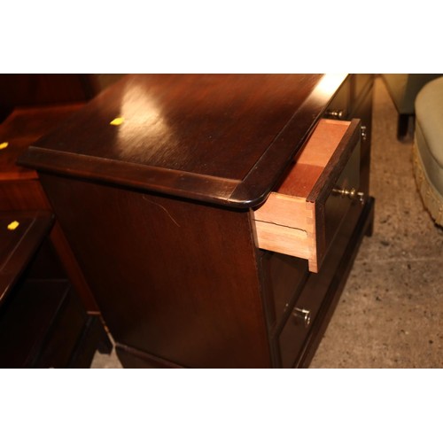 693 - Small stag 2 drawer & 3 small drawers