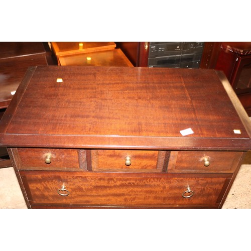 693 - Small stag 2 drawer & 3 small drawers