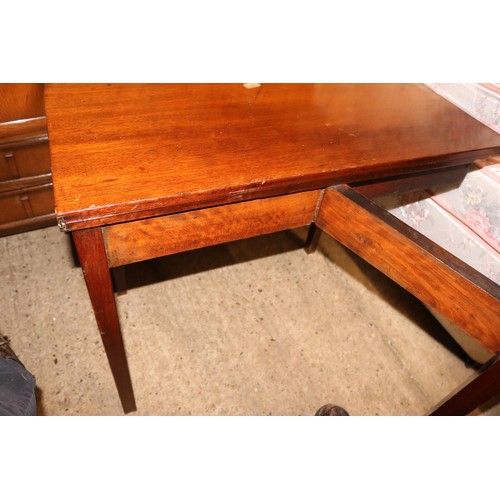 695 - Georgian inlaid fold over tea table