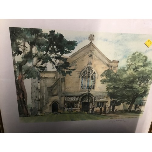 612B - 3 signed watercolours