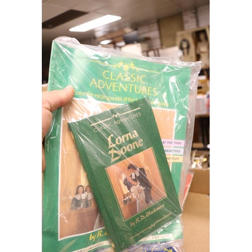 332 - Box of classic adventure magazine with books