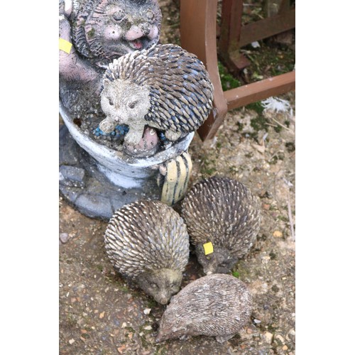 12 - Various hedgehog garden ornaments