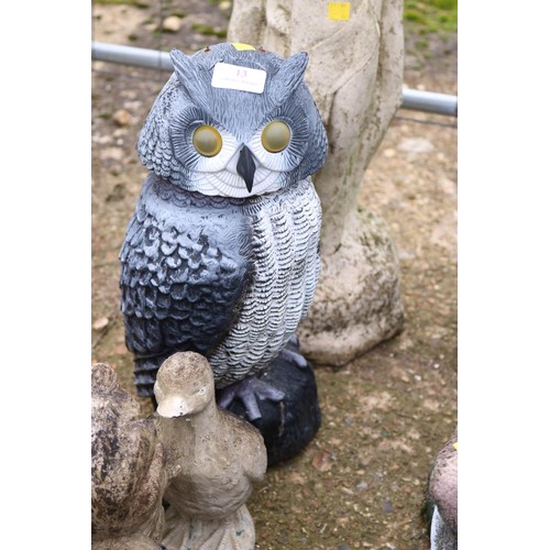 13 - Various animal garden ornaments (owl, squirrels, ducks, etc)