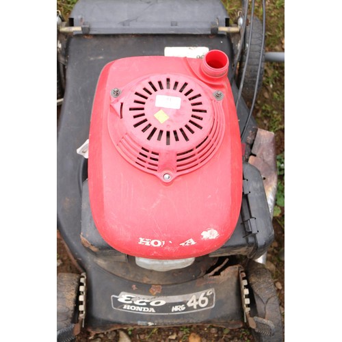 51 - 2 petrol lawnmower, red