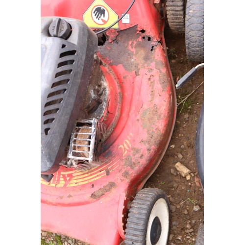 51 - 2 petrol lawnmower, red