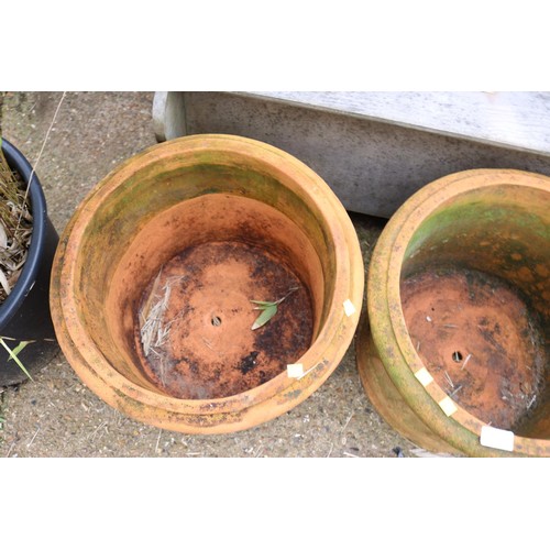 73 - Terracotta pots (large, old) x2