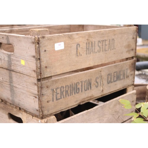 80 - 4 x wooden apple crates