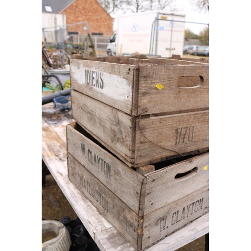 80 - 4 x wooden apple crates