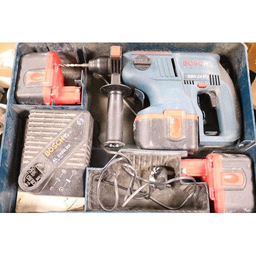 145 - Bosch 24v battery SDS hammer drill plus - warranted until 12 noon Tuesday following the above sale