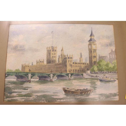 211 - Herbert Barkas watercolour & Westminster watercolour, signed