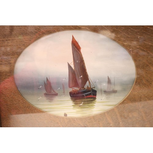 213 - Vintage sailing boat paintings framed