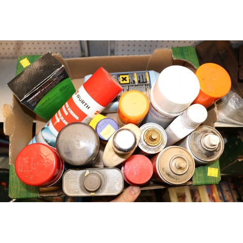 242 - Box of spray, lubricants, cleaners, etc