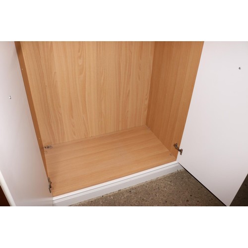 818 - Tall white 2 drawer wardrobe