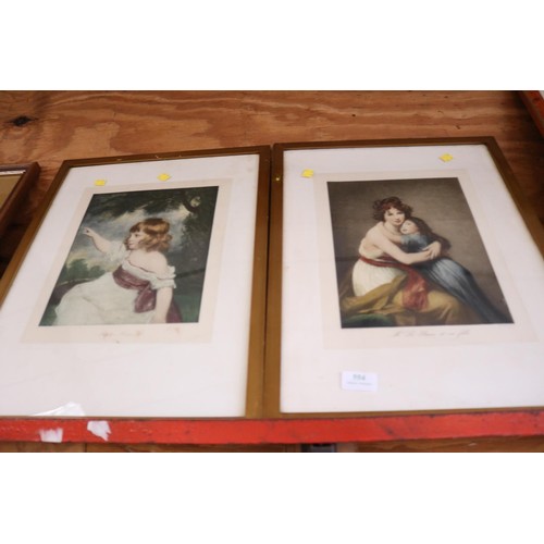 567 - 2 vintage framed & glazed prints by Reynolds & Brun