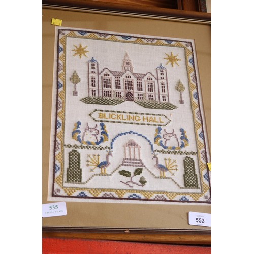 568 - Blickling sampler & 1 other