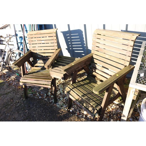 9 - Wooden garden love seat