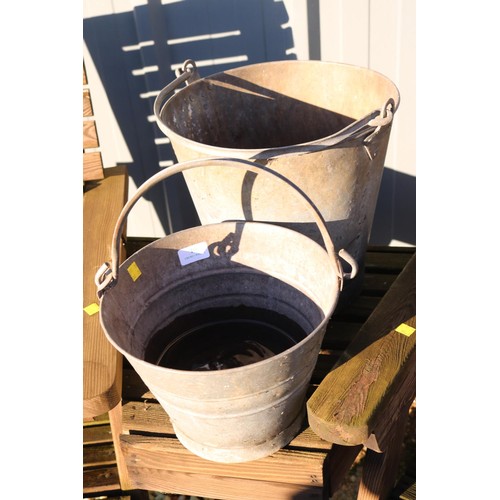 10 - Two. Galvanised buckets