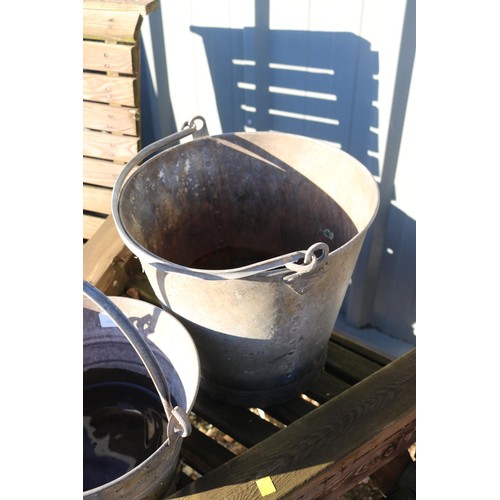 10 - Two. Galvanised buckets