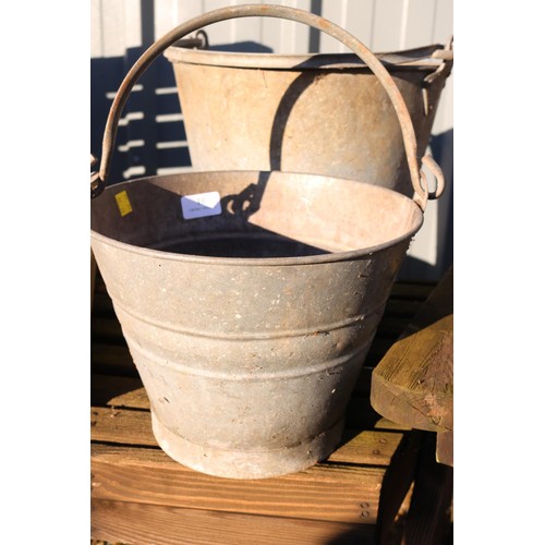 10 - Two. Galvanised buckets