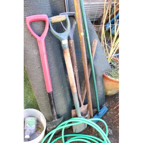 20 - Qty Garden tools hosepipe, Artificial grass  etc