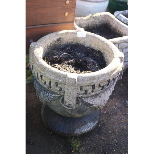 74 - Two large concrete pots