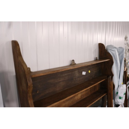 124 - Vintage wood wall shelf