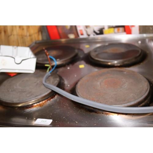 165 - commercial electric hob - to be installed by a qualified electrician