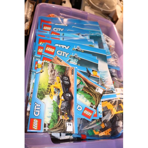 Large box of Lego sets, all complete in bags with instructions