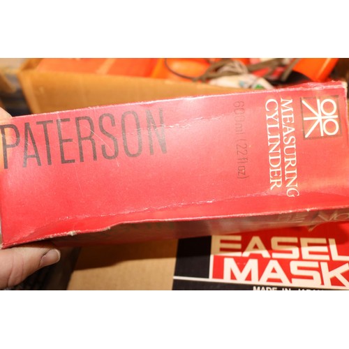 Box of darkroom items