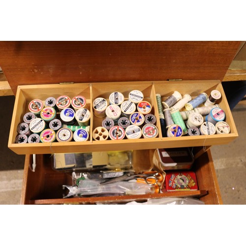 Sewing box & contents