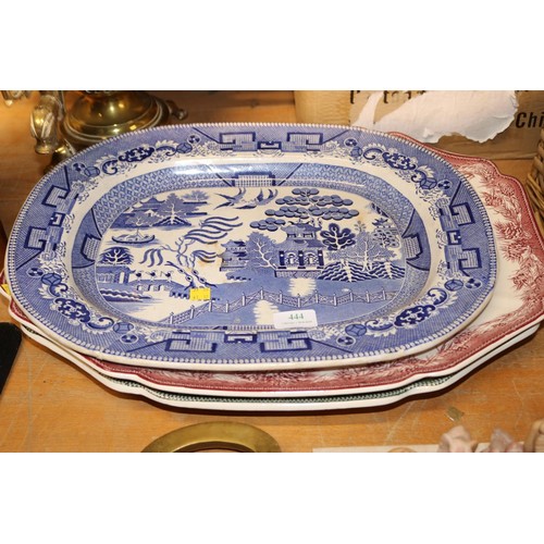 444 - 3 large meat plates