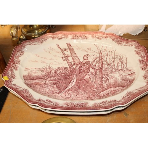 444 - 3 large meat plates