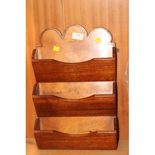 446 - Wooden letter rack