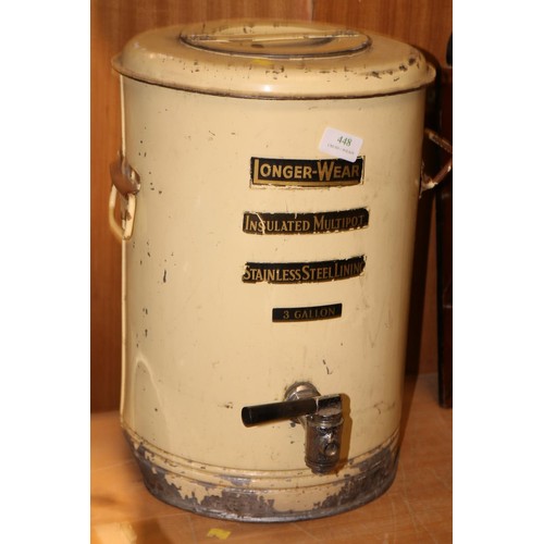 448 - Vintage 'lounge-wear' enameled urn