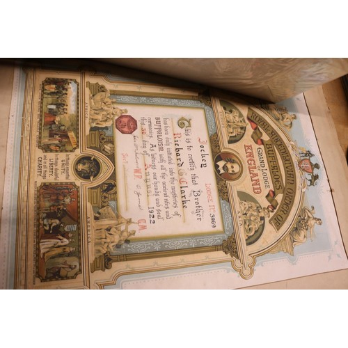 457 - Ephemera - album of Victorian letters, music sheets, framed posters & adverts