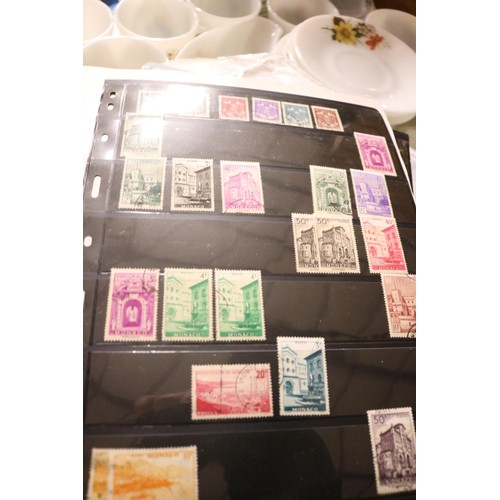 558 - Stamps, Monaco on leaves & hagners