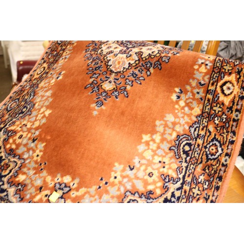 698C - Blue patterned rug