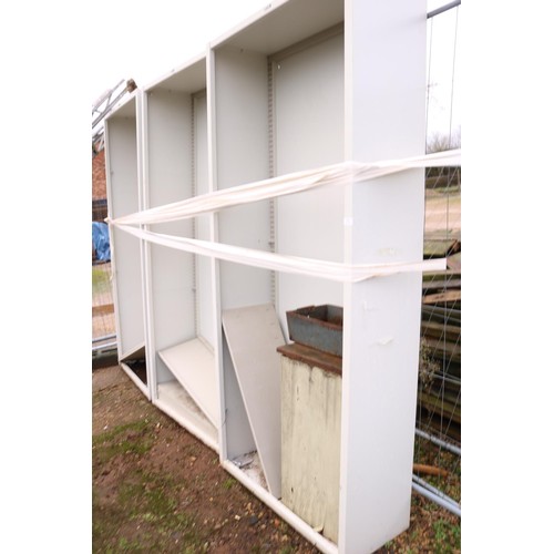 29 - 3 x Metal shelving units