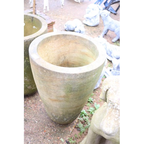 40 - Pair of large stone garden planters