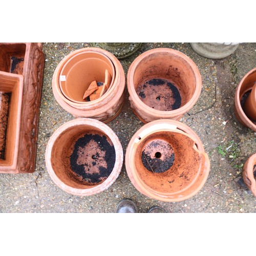 64 - Collection of clay pots some a/f