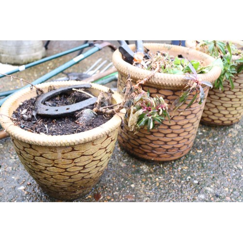 74 - 3 x matching garden plant pots