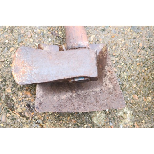 79 - Large vintage axe & shovel