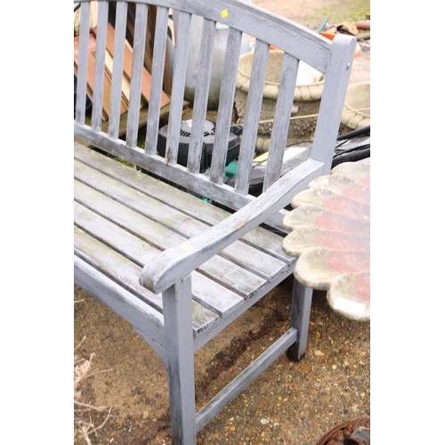 91 - Grey painted bench