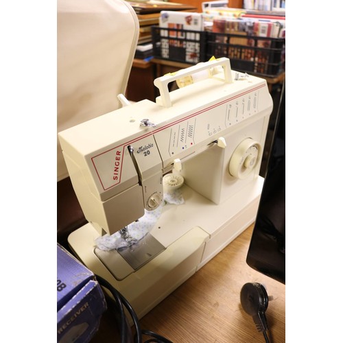 101 - Singer electric sewing machine & pedal - warranted until 12 noon Tuesday following the above sale