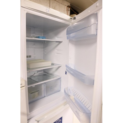 111 - Indesit fridge freezer - warranted until 12 noon Tuesday following the above sale