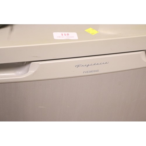 115 - Frigidaire 3 drawer freezer - warranted until 12 noon Tuesday following the above sale