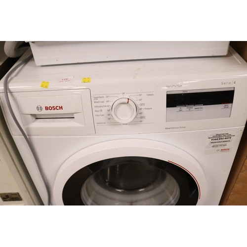 118 - Bosch washing machine - warranted until 12 noon Tuesday following the above sale